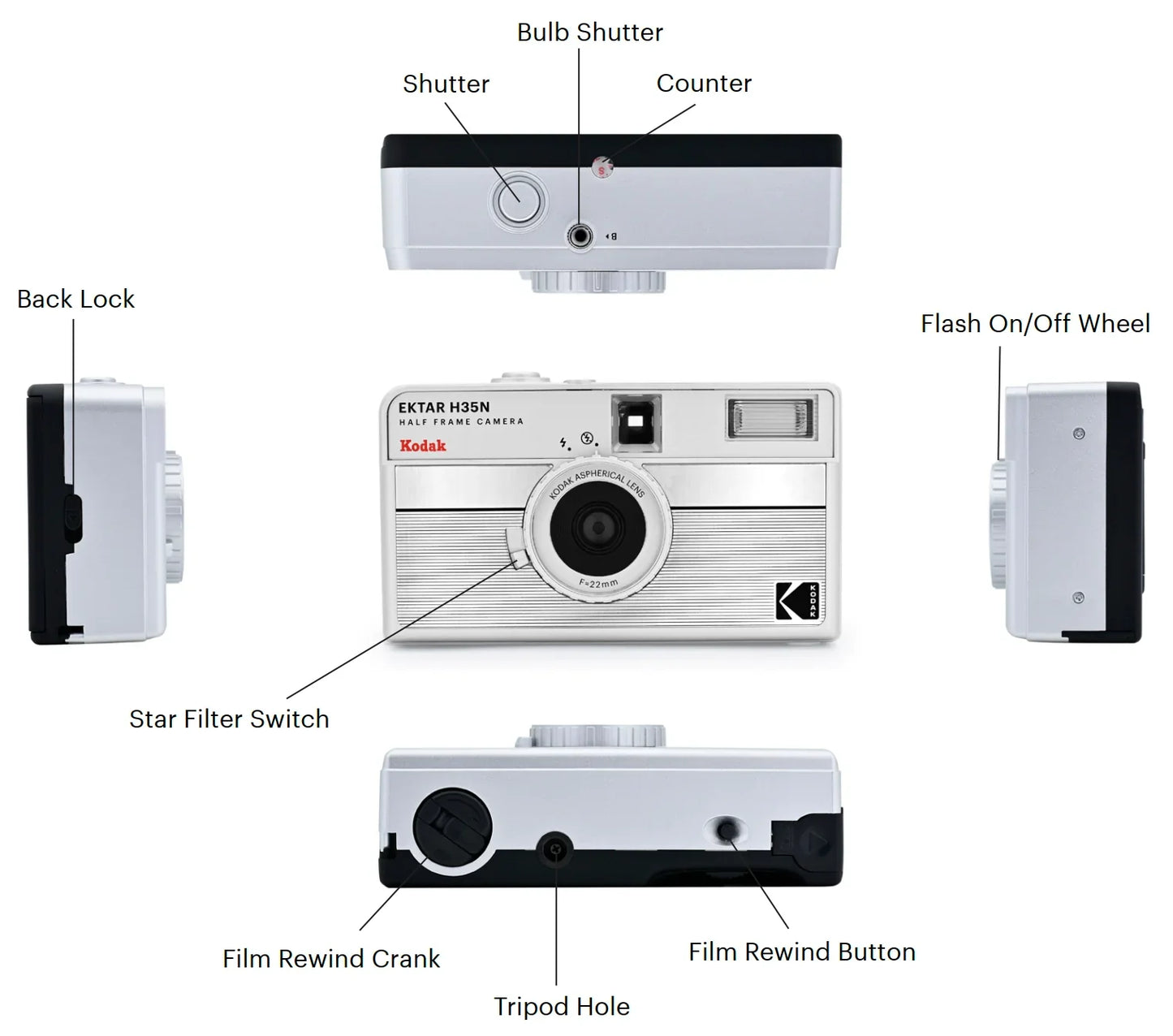 KODAK EKTAR H35N Half Frame Film Camera BT21 EDITION