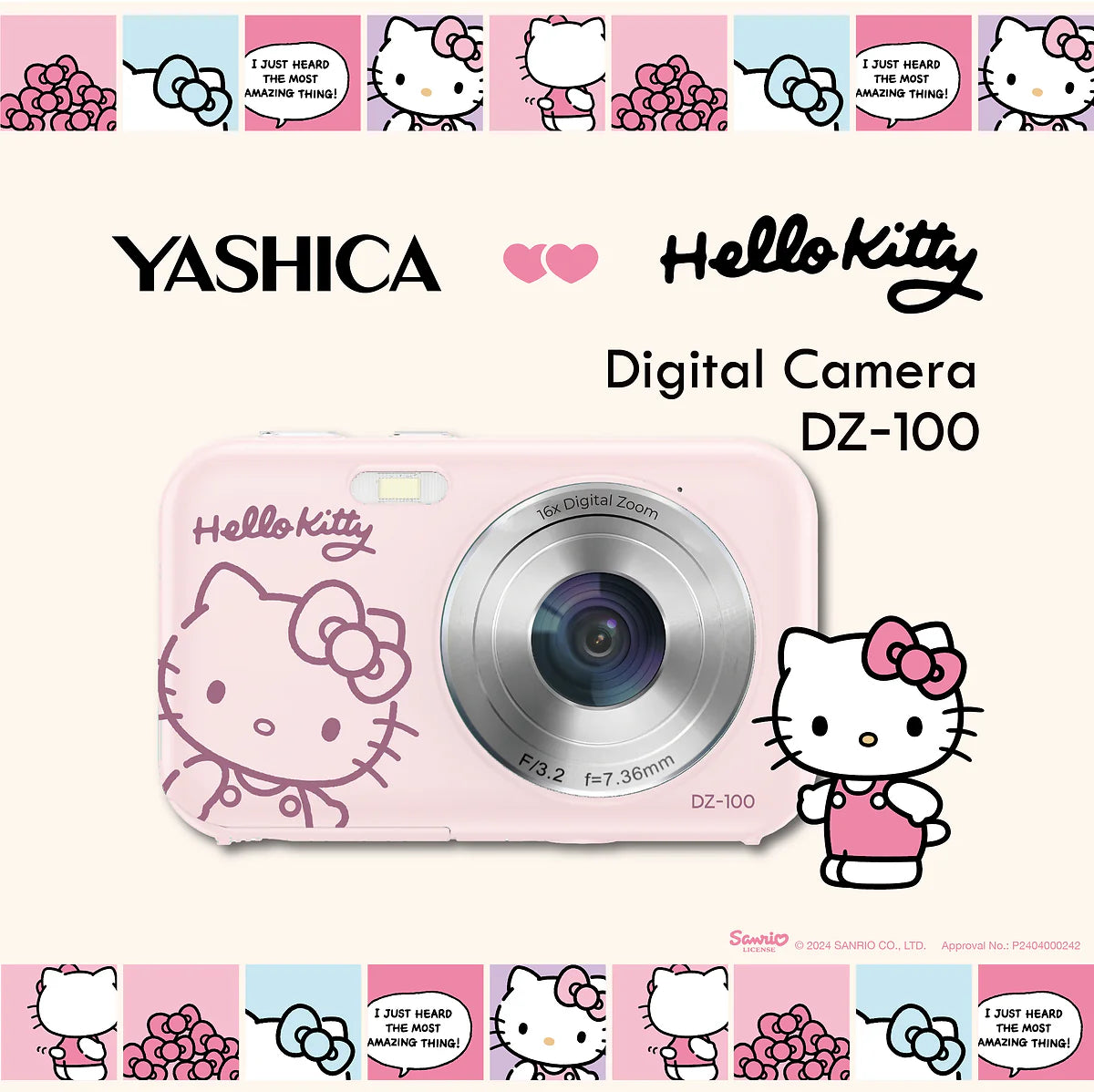 YASHICA x Hello Kitty Digital Camera DZ-100