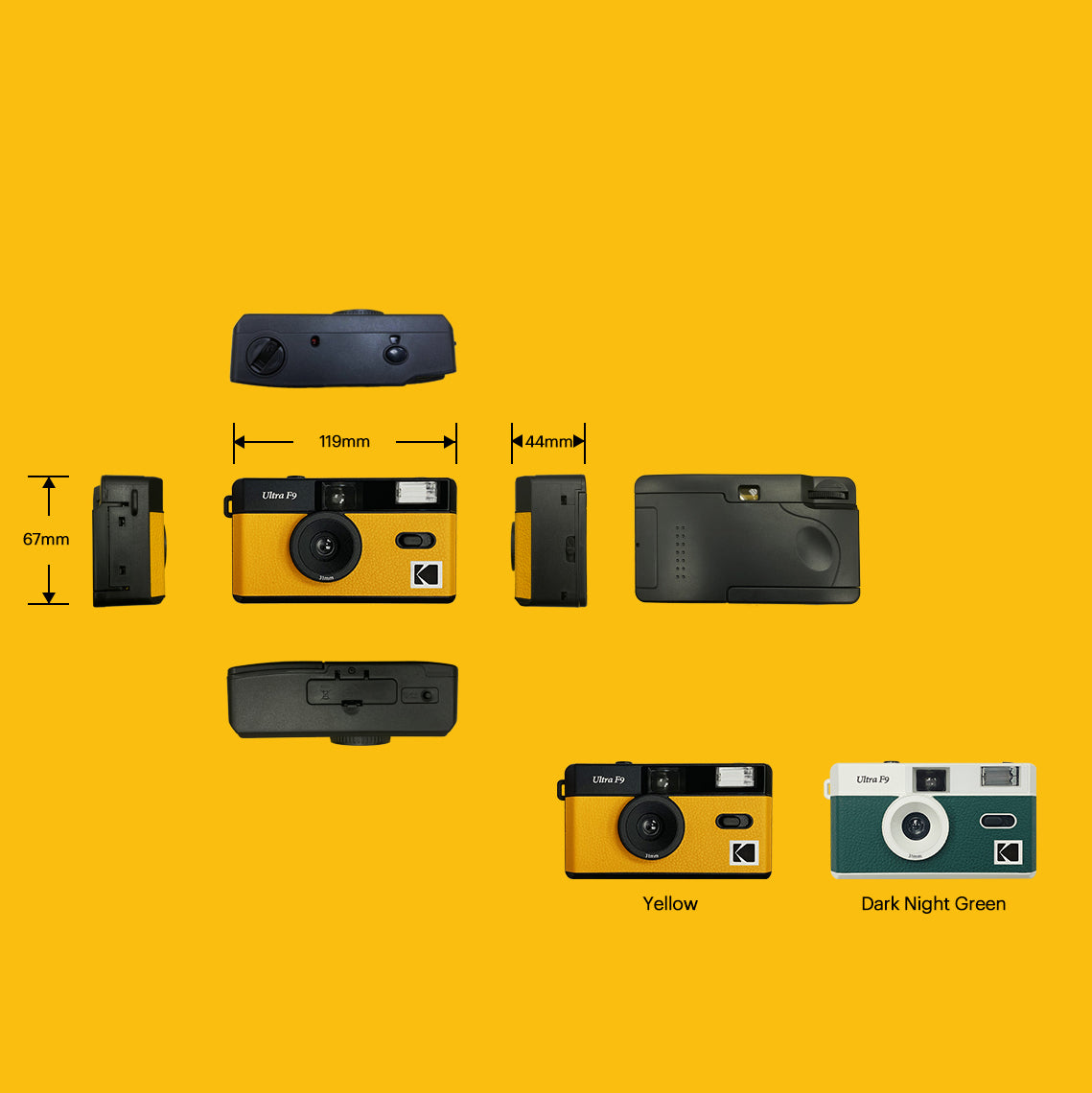 Kodak Ultra F9 35mm Reusable Film Camera - Available in 4 Colours