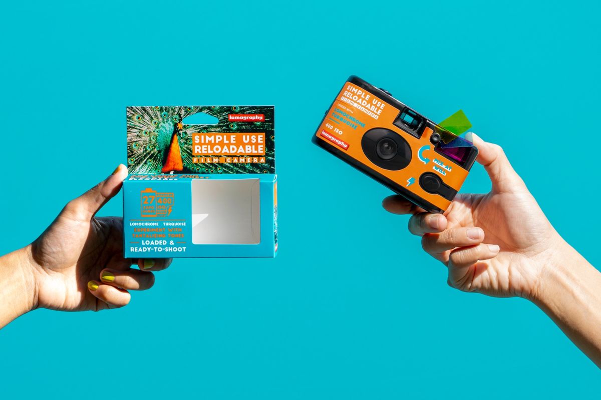 Lomography Simple Use Reloadable Film Camera LomoChrome Turquoise