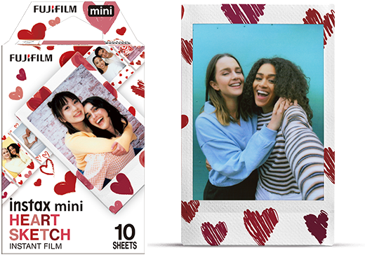 Fujifilm Instax mini HEART SKETCH (10/PK)