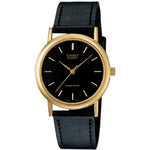 Casio Analog Leather Strap Watch / Black Gold (MTP-1095Q-1A)