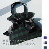 Ribbon Change Ribbon CHECK PATTERN TOTE BAG