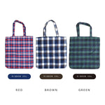 Ribbon Change Ribbon CHECK PATTERN TOTE BAG