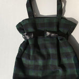 Ribbon Change Ribbon CHECK PATTERN TOTE BAG