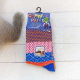 Colorful Pair Different Colors Round Top Socks Socks