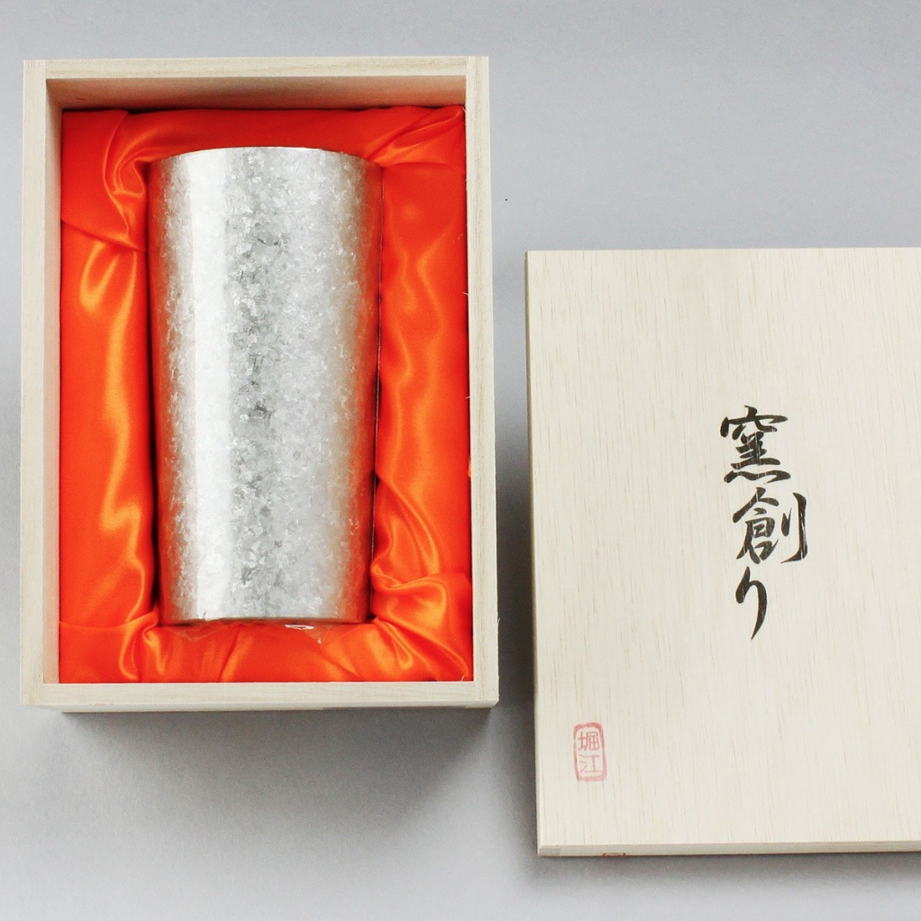 HORIE Double Titanium Tumbler - Japanese Premium Metal Cup (Gold/Silver)